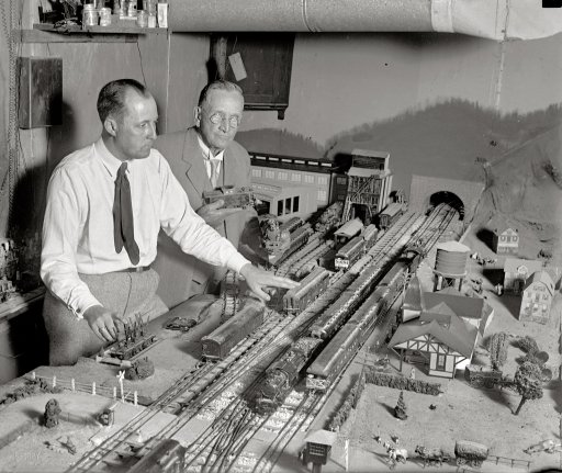 Model Train Layout from 1929